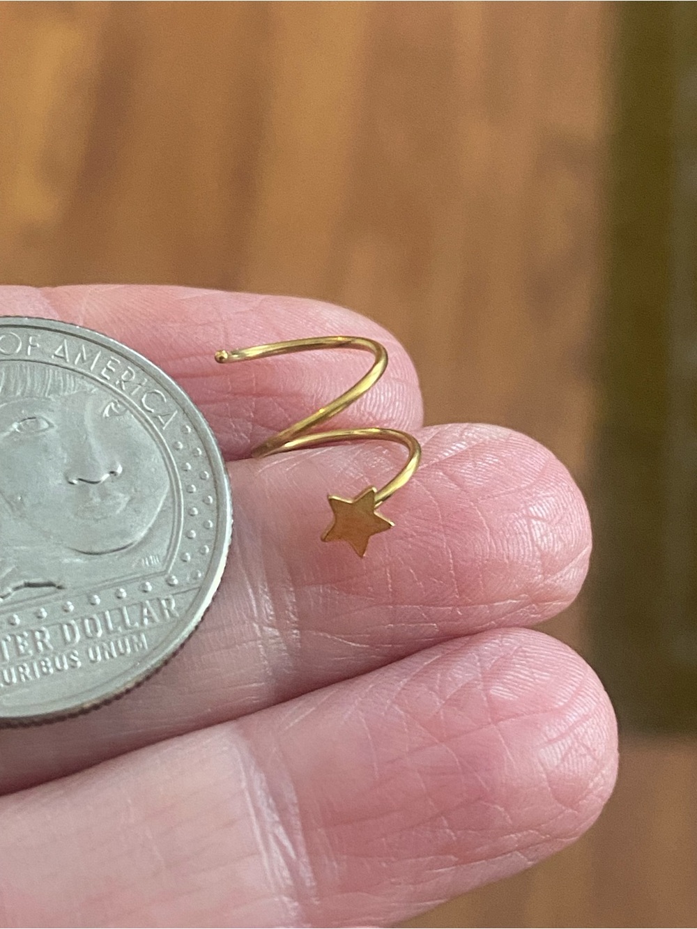 Gold Star Spiral Ear Cuff - Minimal Women’s Jewelry